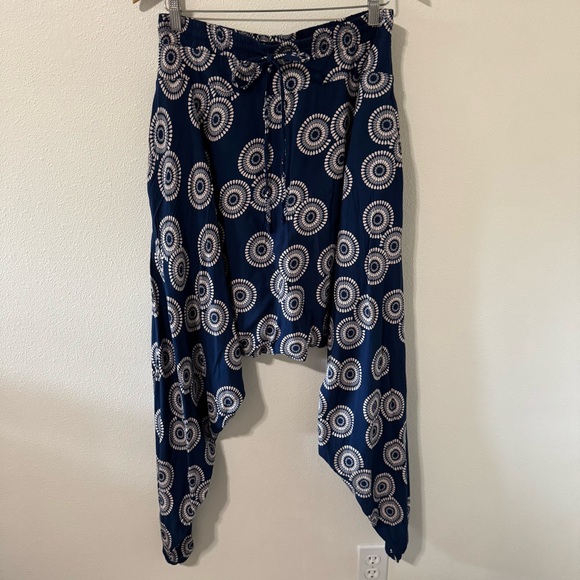 Buddha Pants Sunshine Harem Yoga Pants Navy Cotton Packable Relaxed Fit-Medium - Picture 2 of 9